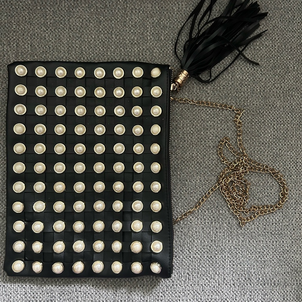 Black and Gold Studded Women's Bag
